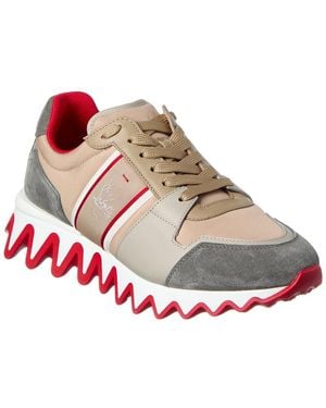 Christian Louboutin Nastroshark Leather & Nylon Trainer - Natural