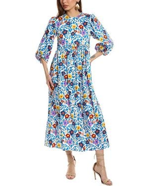 Borgo De Nor Vanessa Midi Dress - Blue