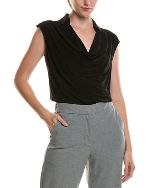 Anne Klein Cowl Neck Top - Black