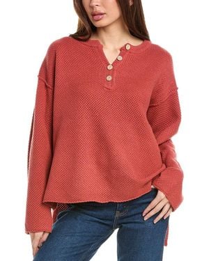 LaBiz Henley Jumper - Red