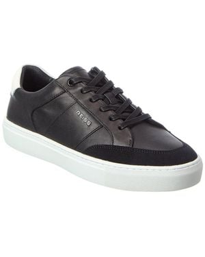 Reiss Ashton Calf Leather & Polyester Shoe - Black