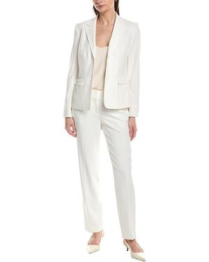 Le Suit 2Pc Jacket & Slim Pant Set - White