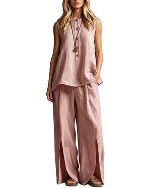 Vincent 2Pc Top & Pant Set - Red