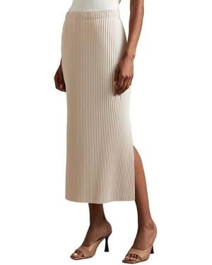 Reiss Pippa Jersey Pleated Column Dress - Natural