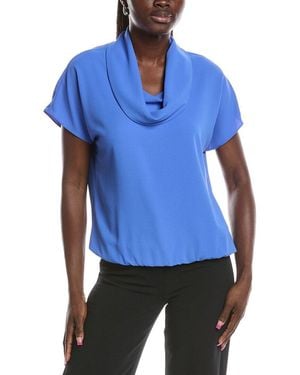 Joseph Ribkoff Cowl Neck Blouse - Blue