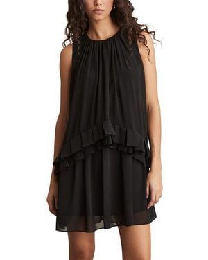Reiss Luni Sleeveless Ruffle Dress - Black