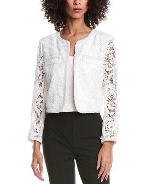 MILLY 3D Garden Lace Jacket - White
