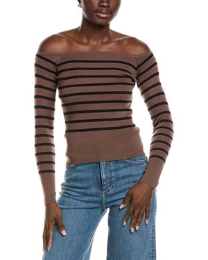 Brook + Lynn Off-The-Shoulder Top - Blue