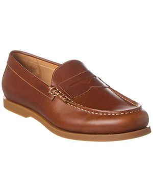 Brass Mark Century Leather Loafer - Brown