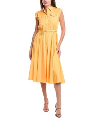 Tahari Fit & Flare Dress - Yellow
