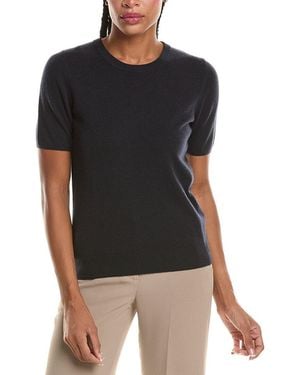 N.Peal Cashmere Milly 100% Cashmere Classic T-Shirt - Black