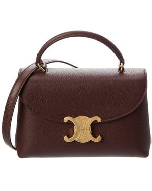 Celine Teen Nino Leather Shoulder Bag - Brown