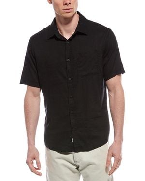 Mr. Swim Mr.Swim Linen-Blend Shirt - Black