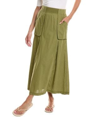 XCVI Emerie Linen-Blend Skirt - Green