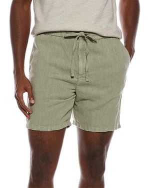 John Varvatos Daryl Linen-Blend Drawstring Short - Green