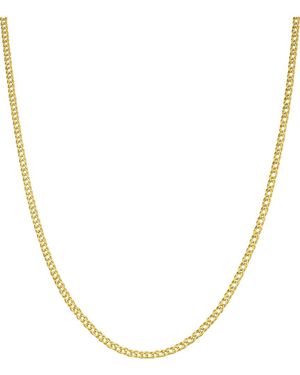 Italian Gold 14K Weave Chain Necklace - Metallic