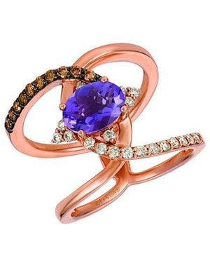 Le Vian Grape Amethyst 14K Rose 1.43 Ct. Tw. Diamond & Amethyst Ring - Blue