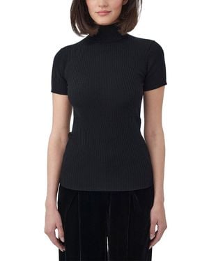 Trina Turk Armeni Mock Neck Wool Sweater - Black