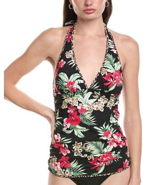 Tommy Bahama Lily Cat Halter Tankini - Black