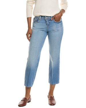 L'Agence Blaine Low-Rise Crop Stovepipe Jean - Blue