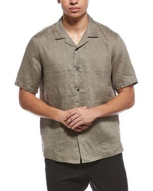 Theory Daze Precise Linen Shirt - Grey