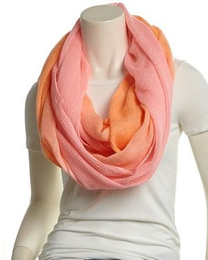 Blue Pacific Gauze Infinity Scarf - Grey