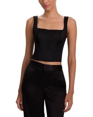 Alice + Olivia Lilianna Corset Top - Black
