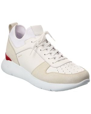 Isaia Leather & Suede Trainer - White