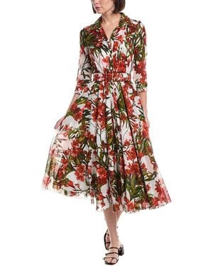 Samantha Sung Aster Midi Dress - Red