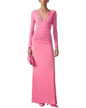 Carolina Herrera Ruched Gown - Pink