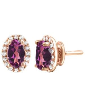 Gemstones 14K 0.68 Ct. Tw. Garnet Stud Earrings - Pink