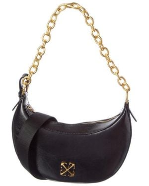 Off-White c/o Virgil Abloh Hemisphere Leather Hobo Bag - Blue