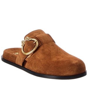 Dior Medallion Suede Mule - Brown