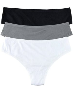 Hanky Panky Set Of 3 Thong - Black