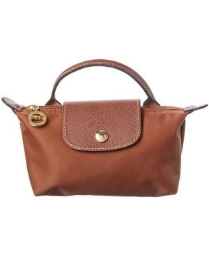 Longchamp Le Pliage Canvas Pochette - Brown