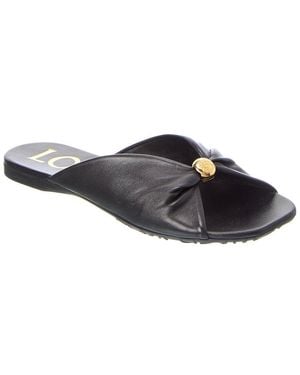 Loewe Pebble Soft Leather Slide - Black