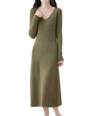 Tedora Midi Dress - Green