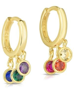 Sphera Milano 18K Over Cz Hoops - Metallic