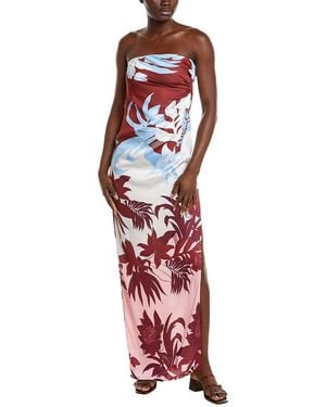 Rococo Sand Off-Shoulder Maxi Dress - Red