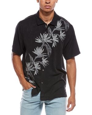 Tommy Bahama Across Paradise Silk Camp Shirt - Black