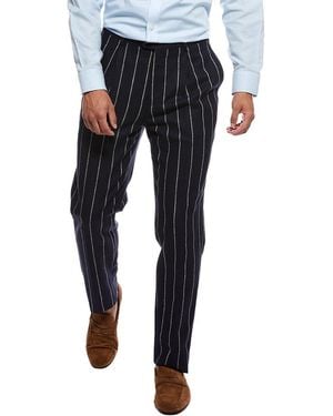Brunello Cucinelli Linen-Blend Trouser - Blue