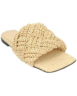 Bottega Veneta Viscose Lido Sandal (Authentic Pre-Loved) - Natural