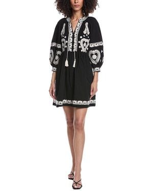 tyler boe Carmen Embroidered Mini Dress - Black