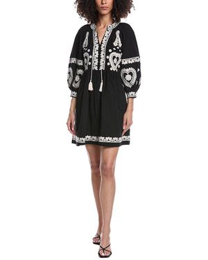 tyler boe Carmen Embroidered Mini Dress - Black