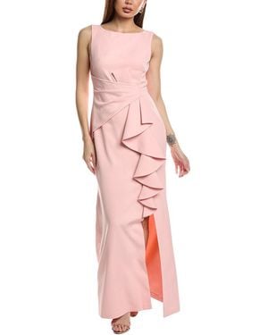 Eliza J Ruffle Gown - Pink