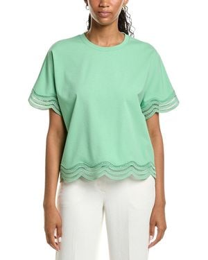 Ichi Ihpaola Short Sleeve Top - Green