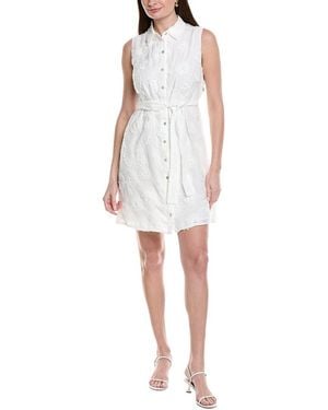 Nanette Lepore Sleeveless Shirt Dress - White