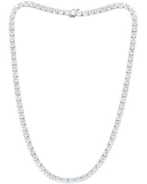 Diana M. Jewels Diana M. 14K 25.42 Ct. Tw. Lab-Grown Diamond Tennis Necklace - White