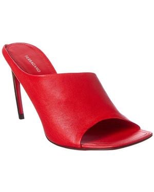 Ferragamo Nymphe Leather Sandal - Red