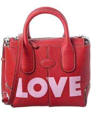 Tod's Di Mini Leather Satchel - Red